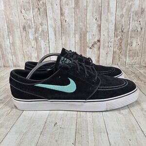 Nike Stefan Janoski Black Teal Suede Skateboarding Shoes Men's US‎ 11